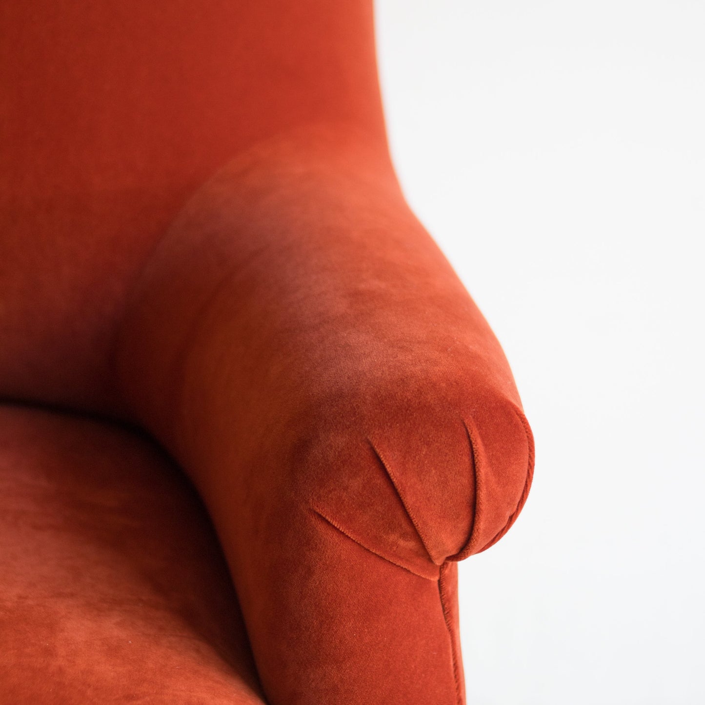 Fauteuil Bellecour | Emile Velours Orange Brûlé