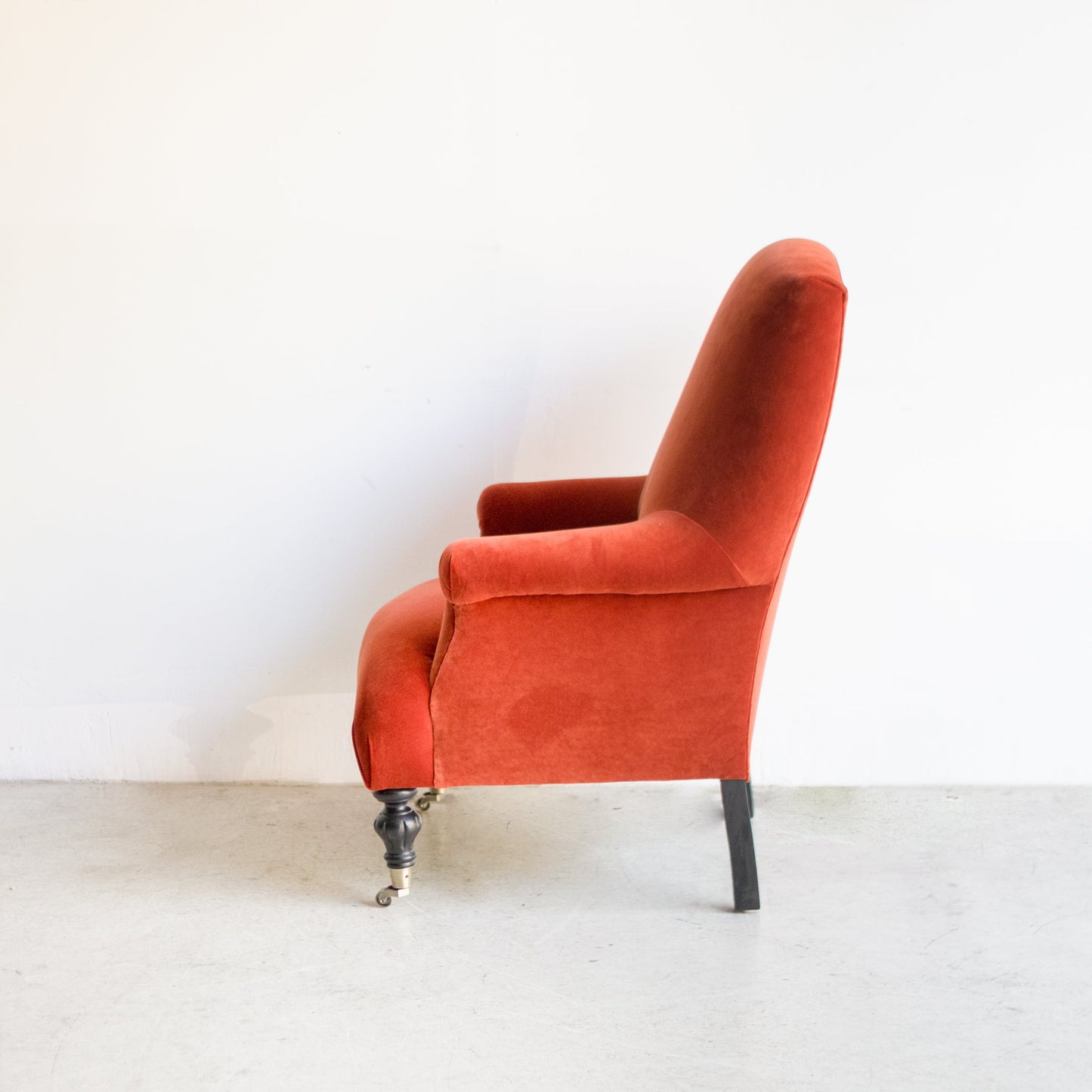 Fauteuil Bellecour | Emile Velours Orange Brûlé