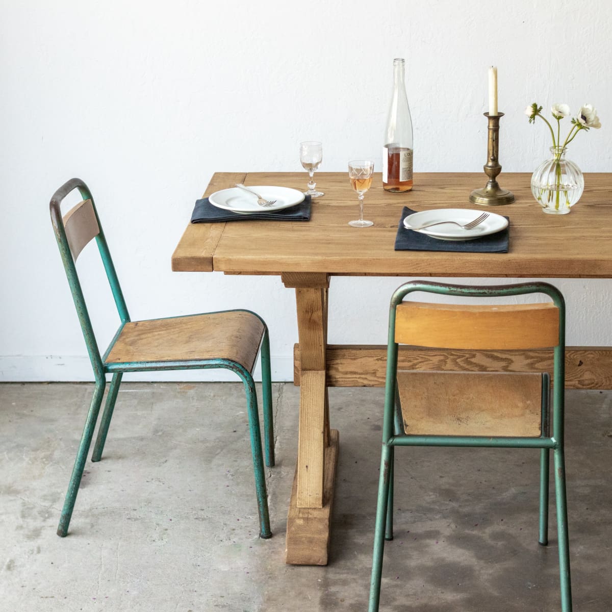 Table de ferme Forager en bois recyclé | Édition Slim