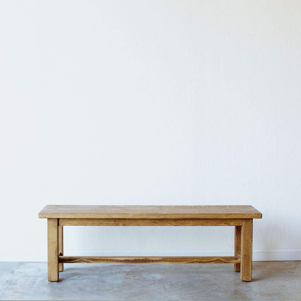 Banc de ferme en bois récupéré d'inspiration française