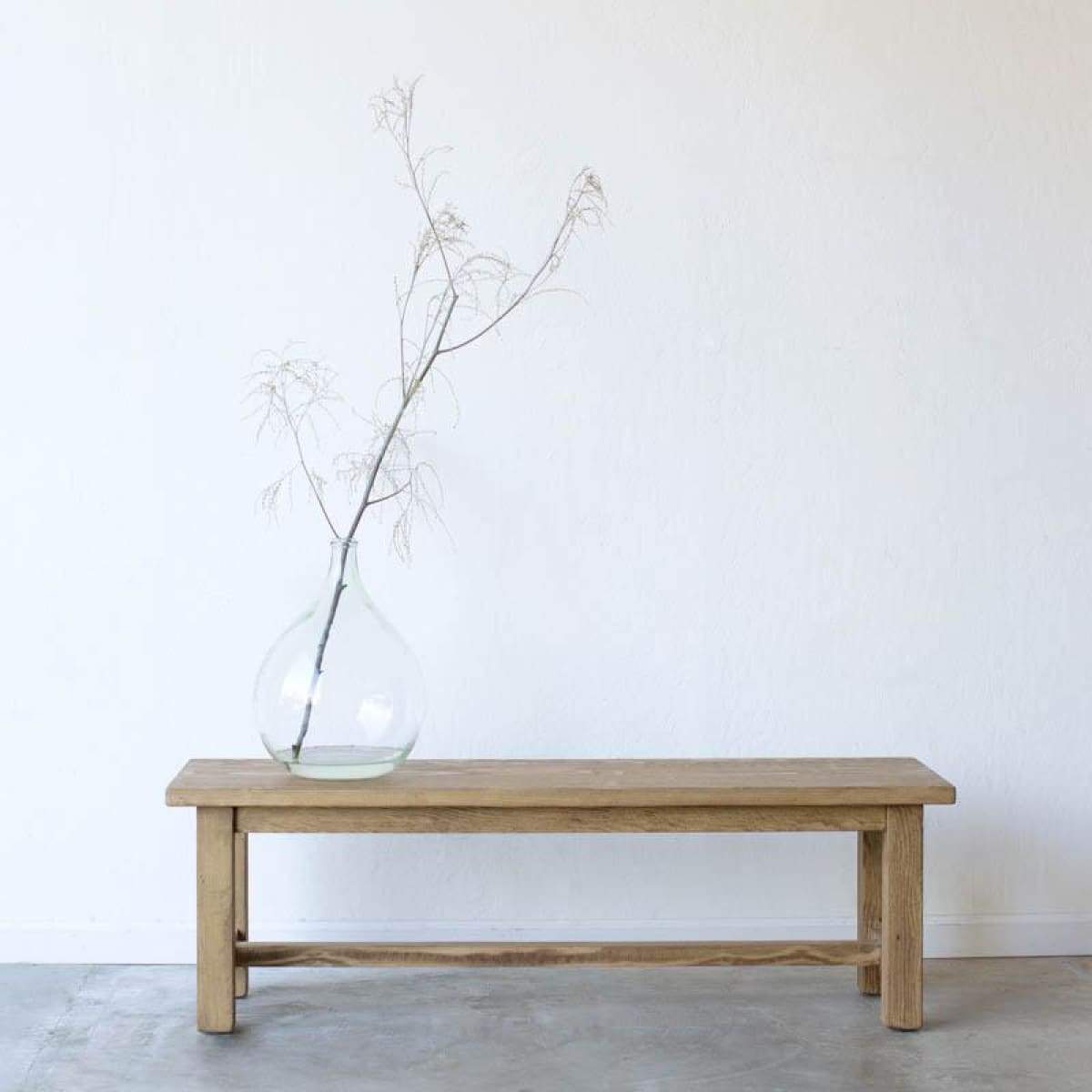 Banc de ferme en bois récupéré d'inspiration française