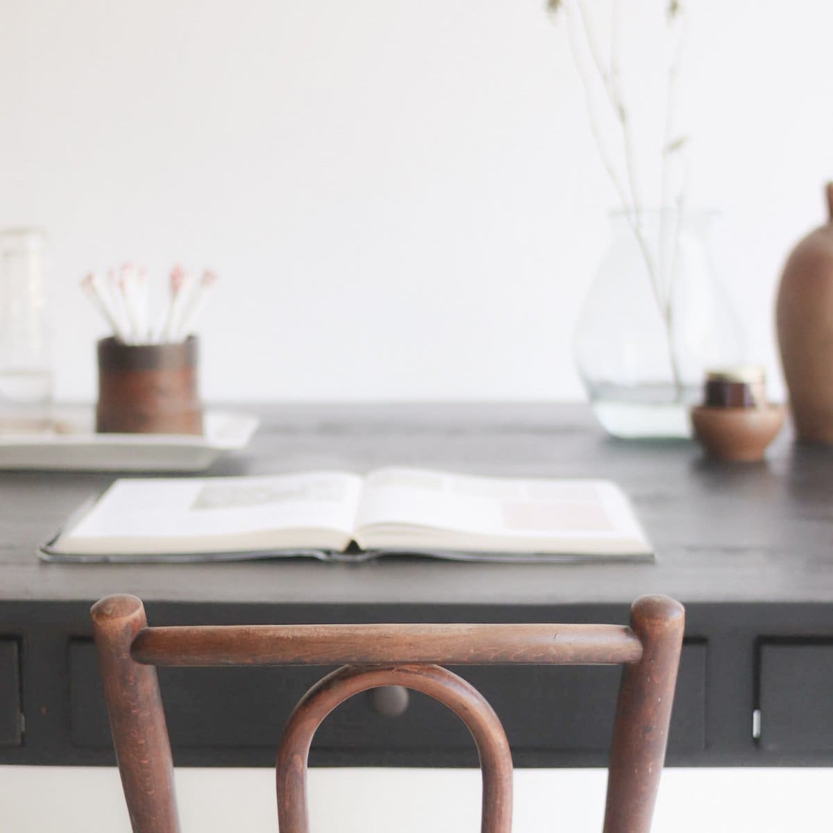 Bureau partenaire en bois récupéré d'inspiration française