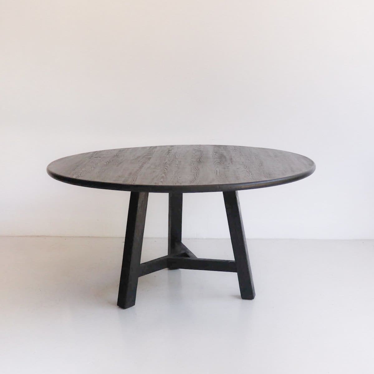 Table à manger ronde en bois récupéré