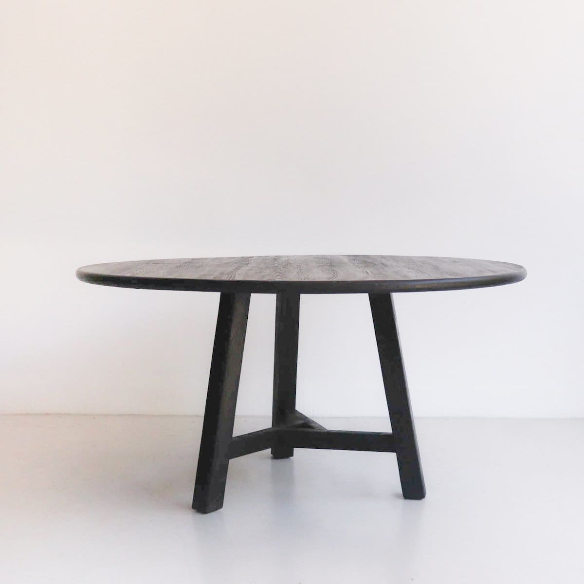 Table à manger ronde en bois récupéré