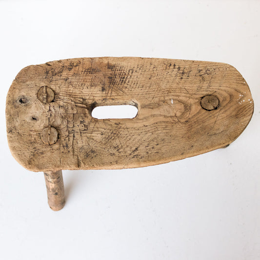 Tabouret de traite rustique