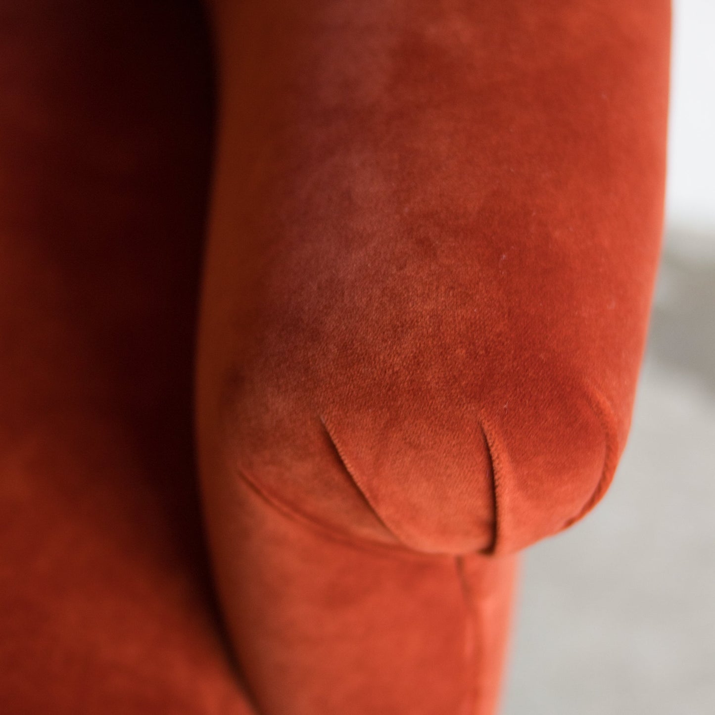 Fauteuil Bellecour | Emile Velours Orange Brûlé