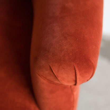 Fauteuil Bellecour | Emile Velours Orange Brûlé