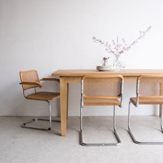Table de ferme en bois récupéré inspirée du style Shaker