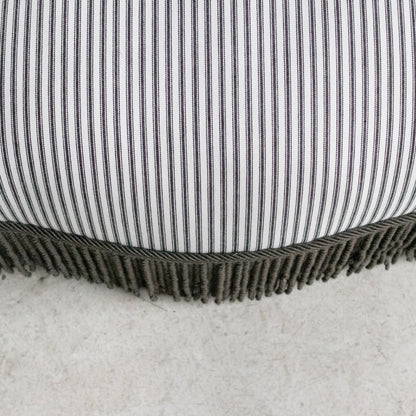 Fauteuil Crapaud vintage | Rayures à coutil