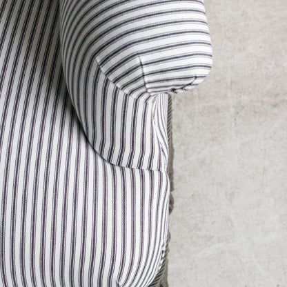 Fauteuil Crapaud vintage | Rayures à coutil