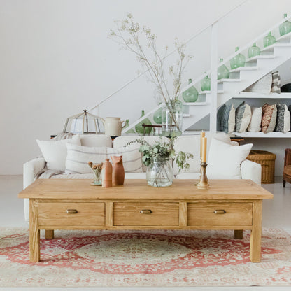 Table basse en planche à pain en bois récupéré