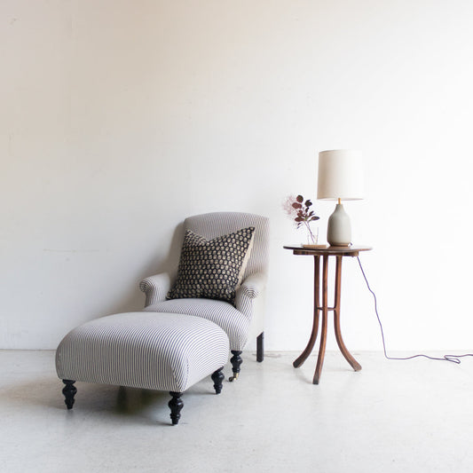Fauteuil et ottoman Bellecour