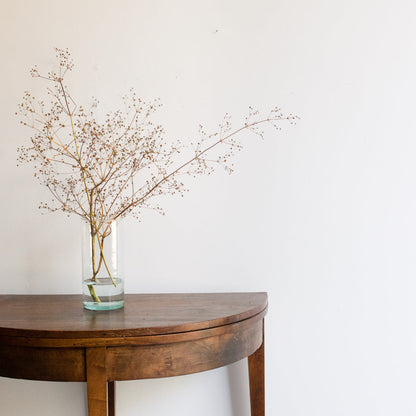 Table pliante demi-lune en noyer