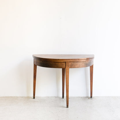 Table pliante demi-lune en noyer