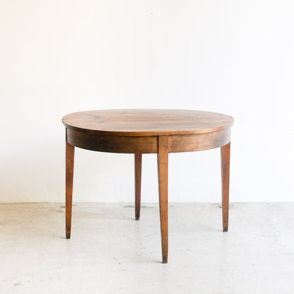 Table pliante demi-lune en noyer