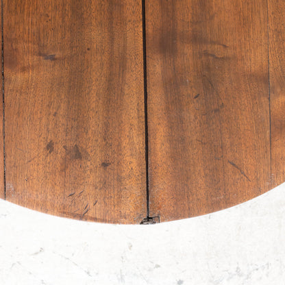 Table pliante demi-lune en noyer