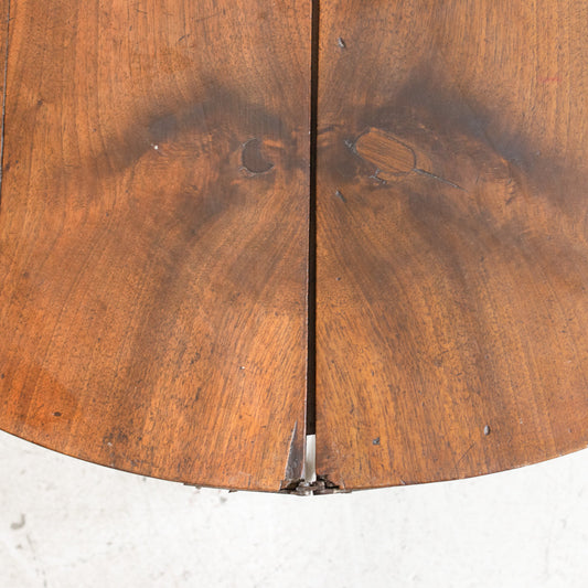 Table pliante demi-lune en noyer