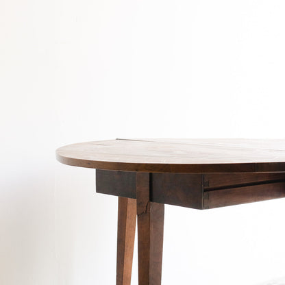 Table pliante demi-lune en noyer