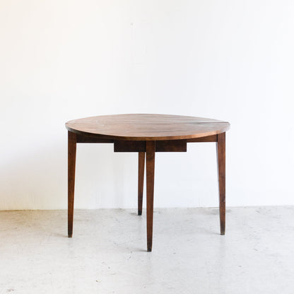 Table pliante demi-lune en noyer