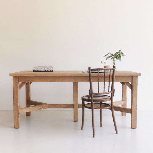 Table de travail en bois récupéré de style ferme