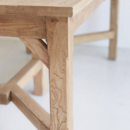 Table de travail en bois récupéré de style ferme