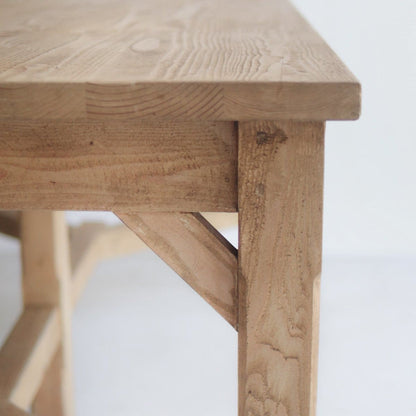 Table de travail en bois récupéré de style ferme