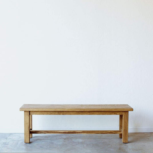 Banc de ferme en bois récupéré d'inspiration française