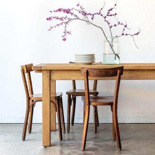 Table de ferme en bois recyclé d'inspiration française | Édition Slim