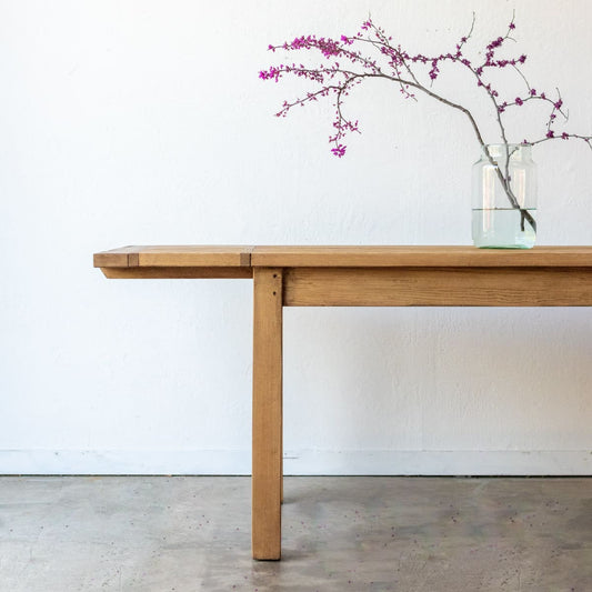 Table de ferme en bois recyclé d'inspiration française | Édition Slim