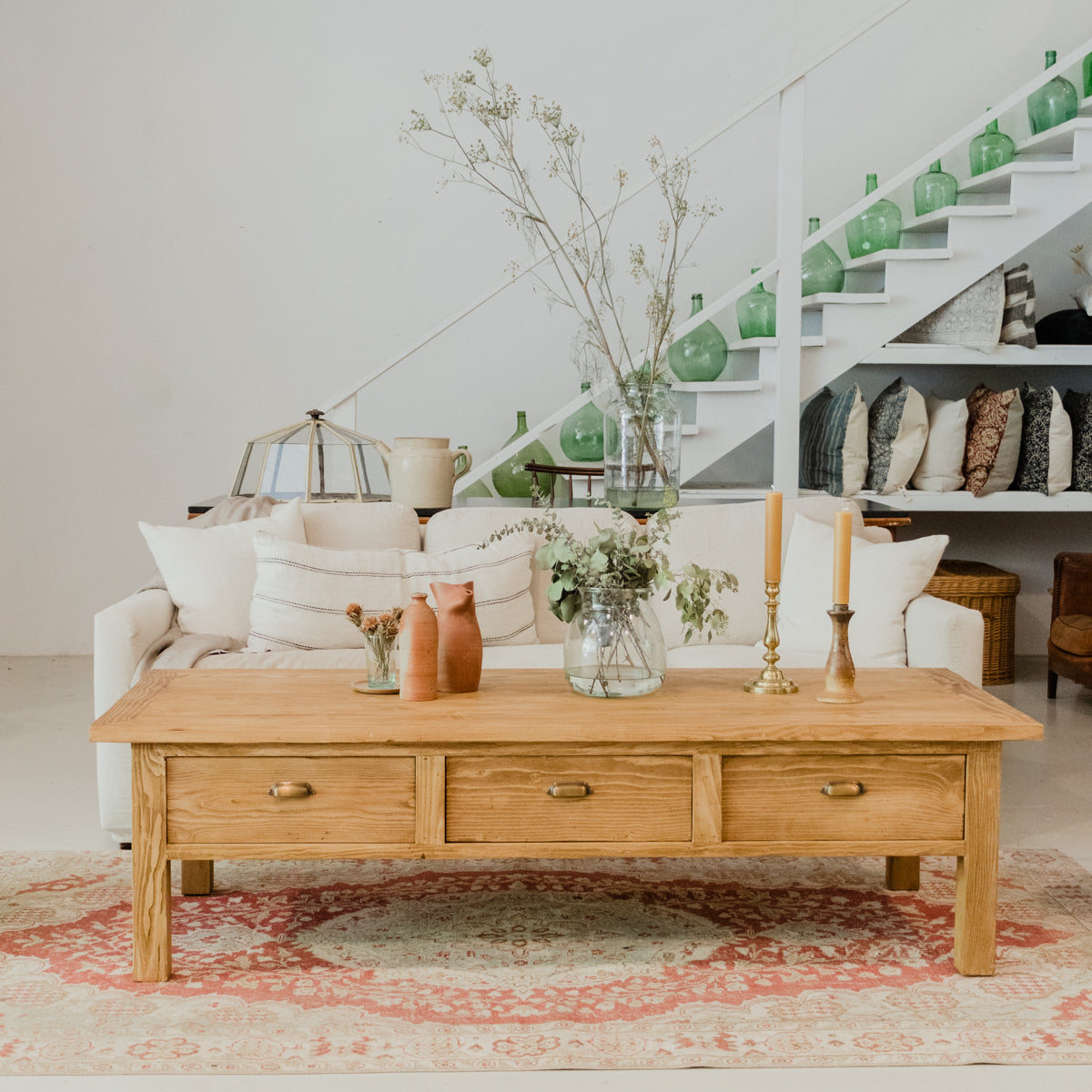 Table basse en planche à pain en bois récupéré