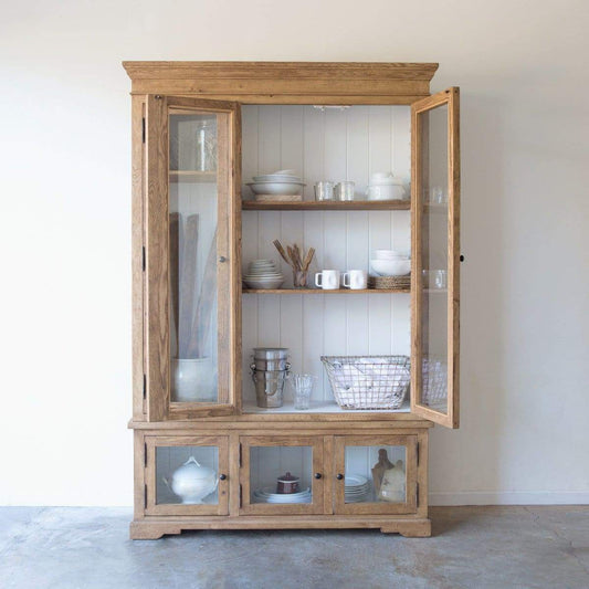 Armoire à porcelaine en bois récupéré