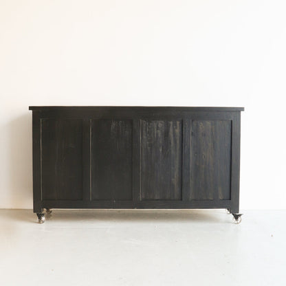 Console de coffre à cartes en bois récupéré