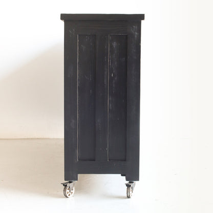 Console de coffre à cartes en bois récupéré