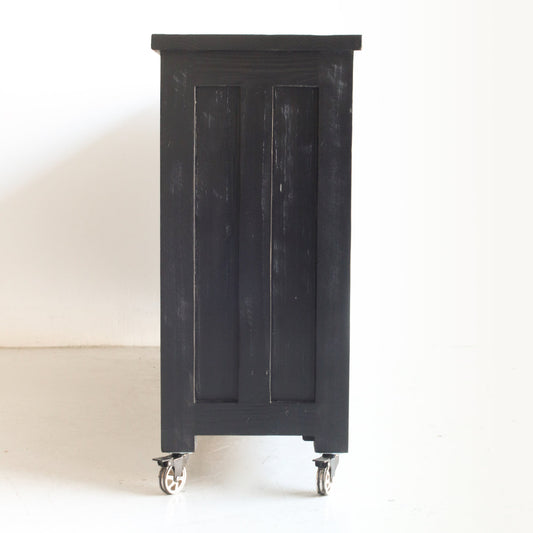 Console de coffre à cartes en bois récupéré