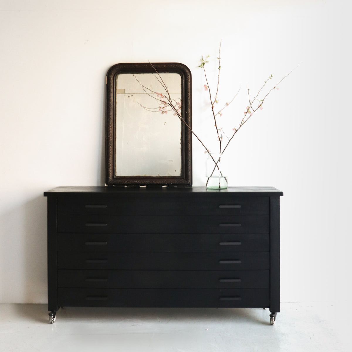 Console de coffre à cartes en bois récupéré
