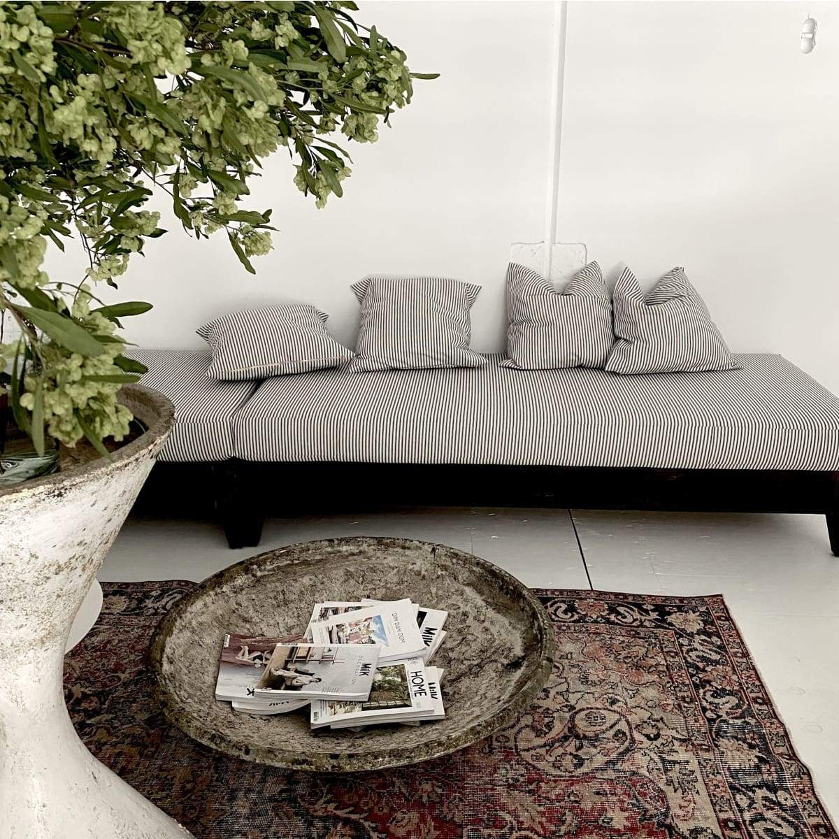 Chaise longue marocaine en bois récupéré 