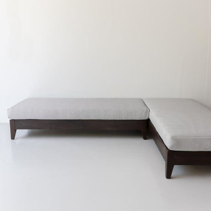 Chaise longue marocaine en bois récupéré 