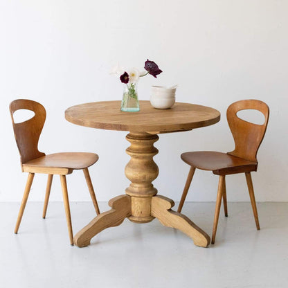 Table sur pied en bois récupéré