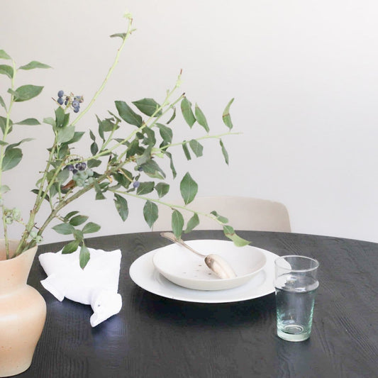 Table à manger ronde en bois récupéré