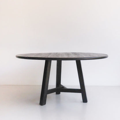 Table à manger ronde en bois récupéré