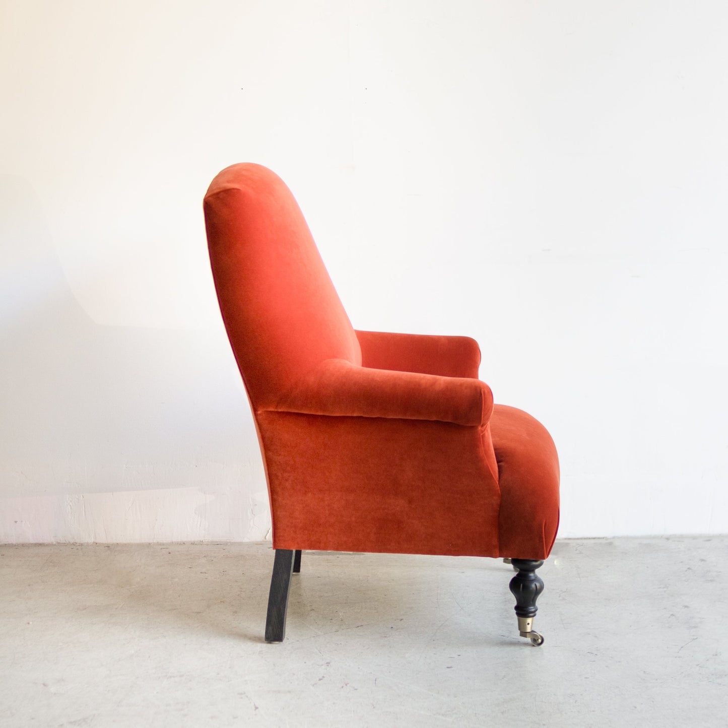 Fauteuil Bellecour | Emile Velours Orange Brûlé