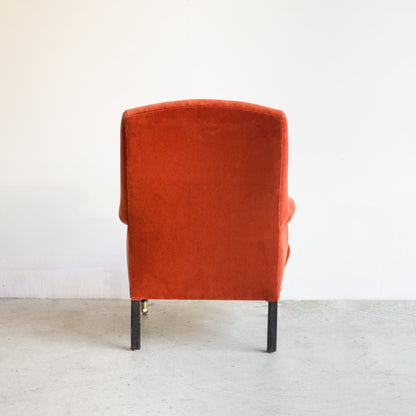 Fauteuil Bellecour | Emile Velours Orange Brûlé