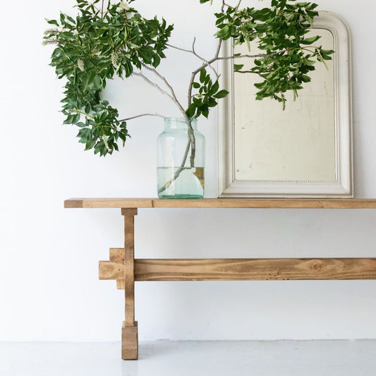 Console de monastère en bois récupéré
